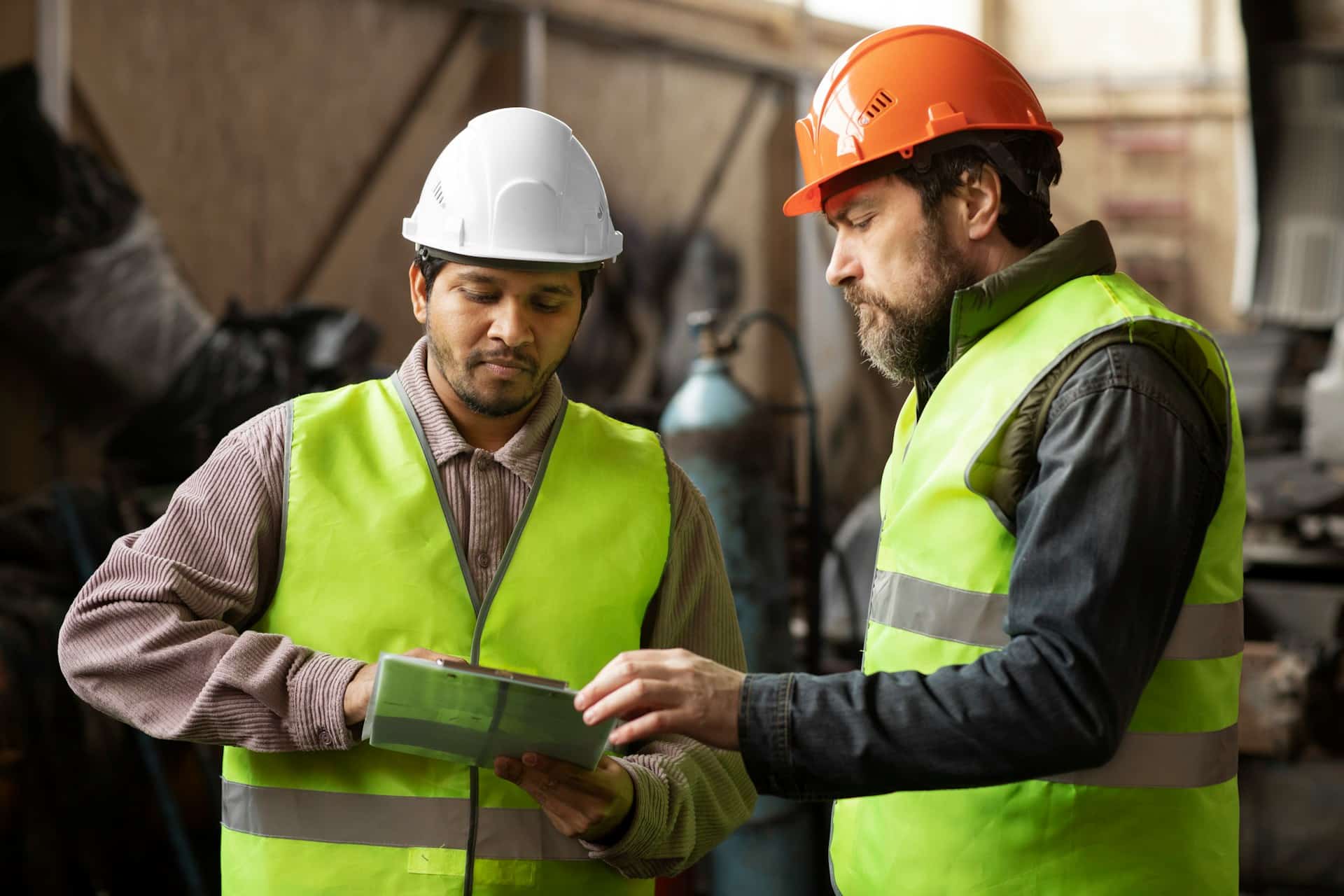 Artisans sur chantier avec assurance décennale